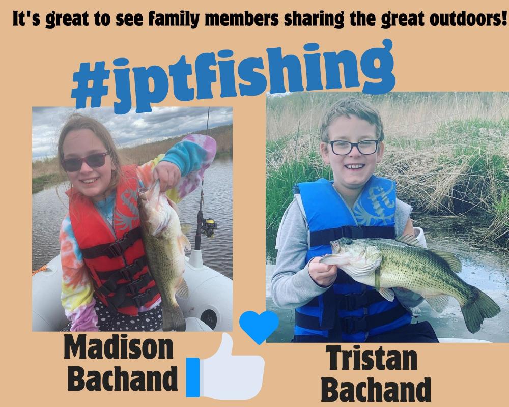 JPT members Madison and Tristan Bachand with bass they caught